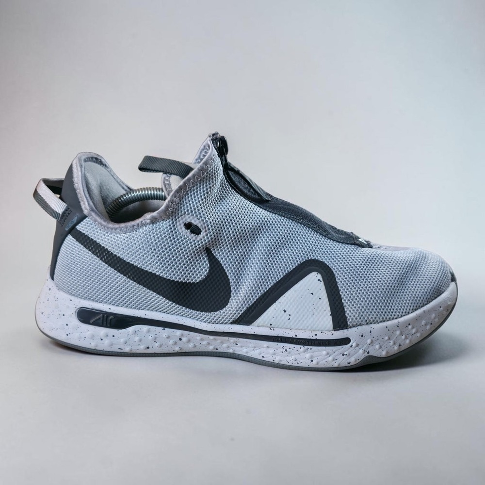 Nike PG 4 TB Mens Size 13 Gray Black White Athletic Basketball Shoes Sneakers